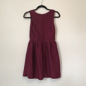 Rewind Dresses - Red Burgundy fit and flare jewel neckline dress Rewind Dresses - Red Burgundy fit and flare jewel neckline dress